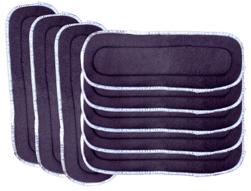 The Little Lookers Wet free insert for diaper|Nappy Liners/ Charcoal Pad for Pocket Diapers| Polar Fleece 6 layered Pad for Cloth Diaper/ Nappies for Newborns/ Babies/ Toddlers (Grey, Pack Of 8)