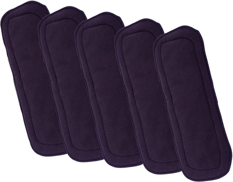 The Little Lookers 5 Layer Bamboo Charcoal Inserts/Liners/Pads/Cloth Diaper Liner/Wetfree Reusable Washable Cotton Diaper Nappy Inserts/Charcoal Pads for Baby Cloth Diapers (Charcoal Insert, Pack Of 5)