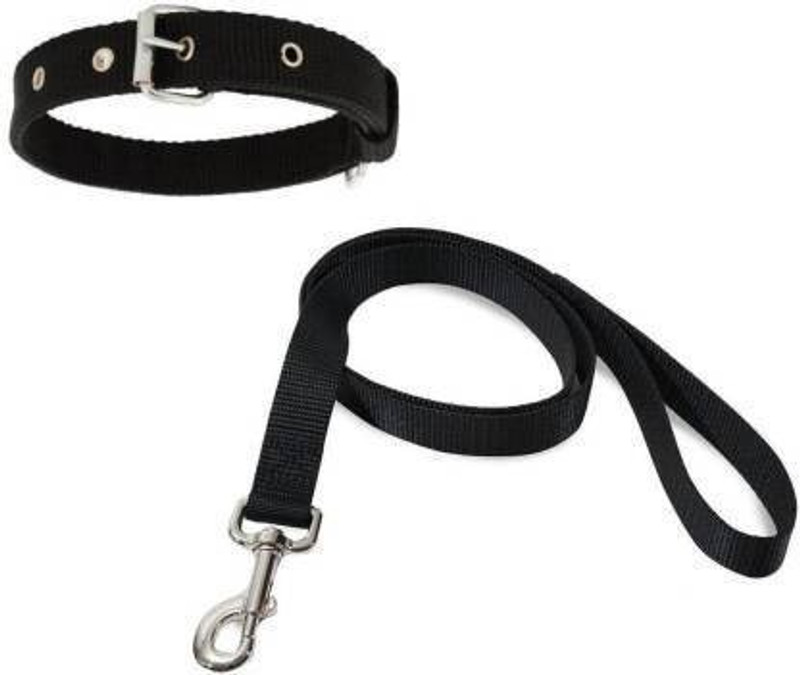 Quickato Good Quality 1/2 inch Black Puppy Belt/Puppy Collar Belt Dog Collar & Leash Dog Collar & Leash Dog Collar & Leash(Small, Black)