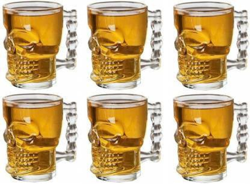 JOVILAN (Pack of 6) BEER MUG 520ML (SET OF 6) Glass Set Glass Set Beer Mug(520 ml, Glass, Clear)
