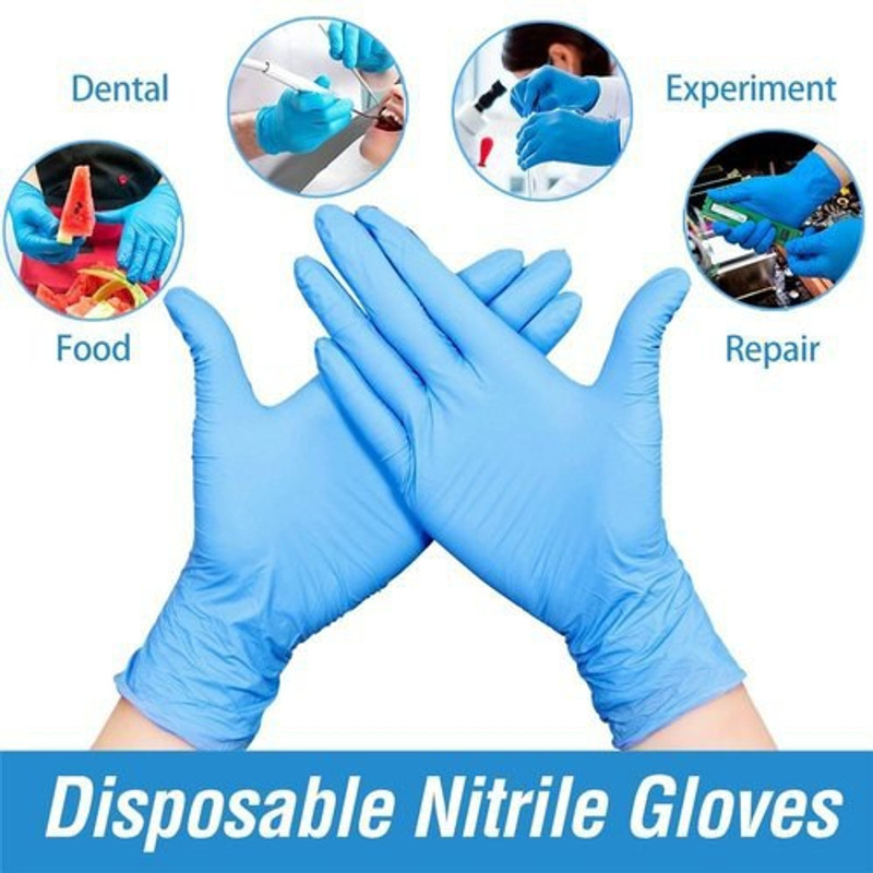 dental mart Disposable Blue Nitrile Examination Gloves Medium(Pack of 30) Nitrile Examination Gloves(Pack of 30)