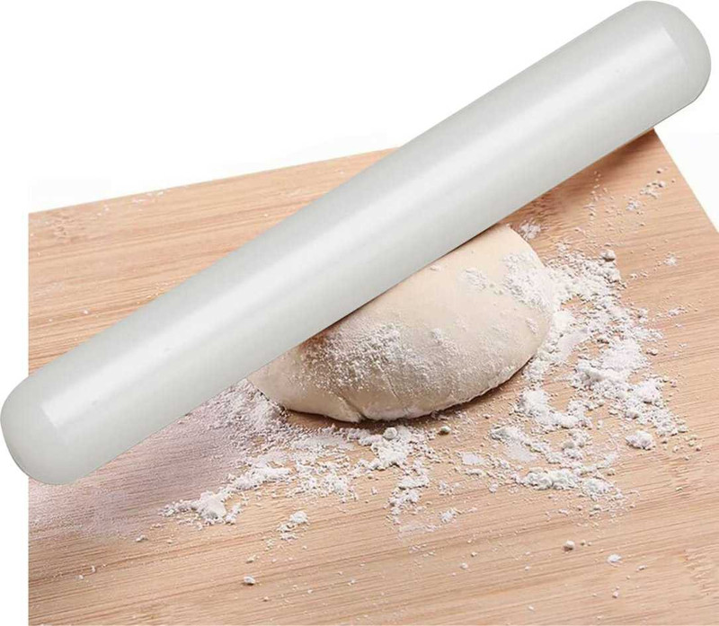 Bakingequipment White Rolling pin Cake Decorating Fondant, Pie Crust, Cookie and Pastry. Rolling Pin(White, Pack of 1)