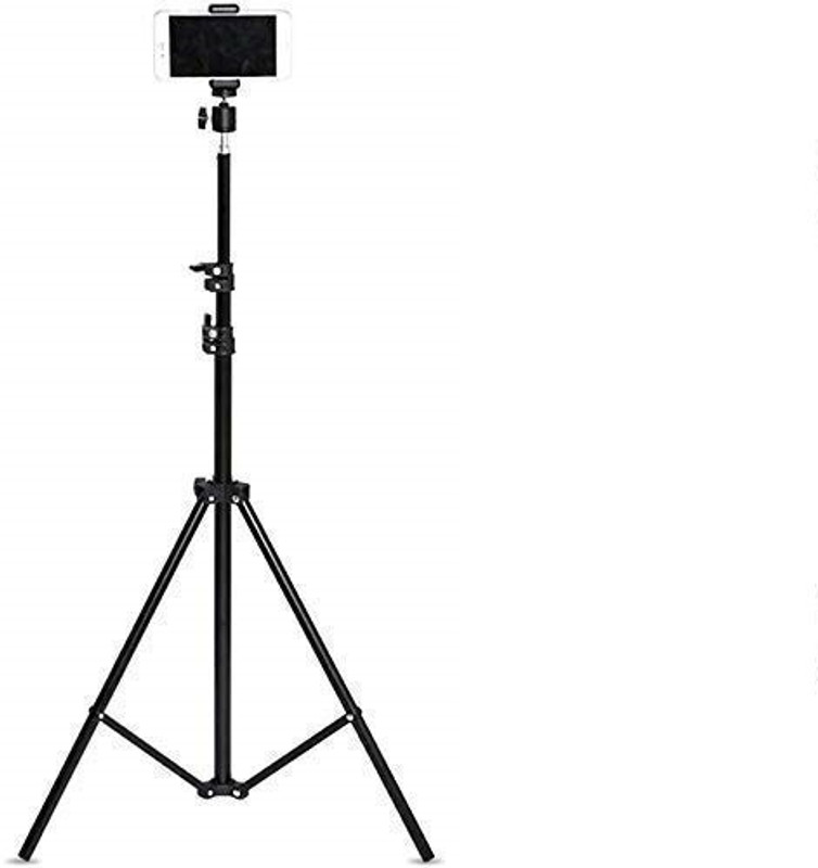 WON Adjustable Camera, Mobile Tripods Aluminum Stand for Mobile and Camera (32cm-210cm) Tripod(Black, Supports Up to 2000 g)