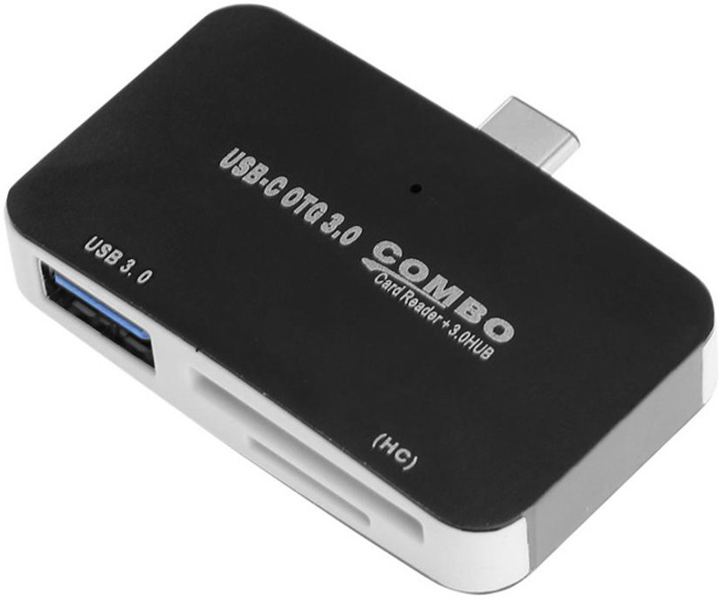 play run Multipurpose Use Laptop Mobiles Combo USB 3.1 Type C Hub Pretty Handy Micro USB OTG Adapter with LED USB C Hub USB SD TF Micro Extender Card Smart Card Reader Card Reader Card Reader(Black)