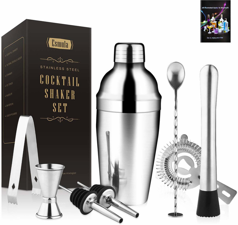 bar box Steel Bar Set Premium Cocktail Mixing Tools for Home & Professional Use Bar Set(Steel)