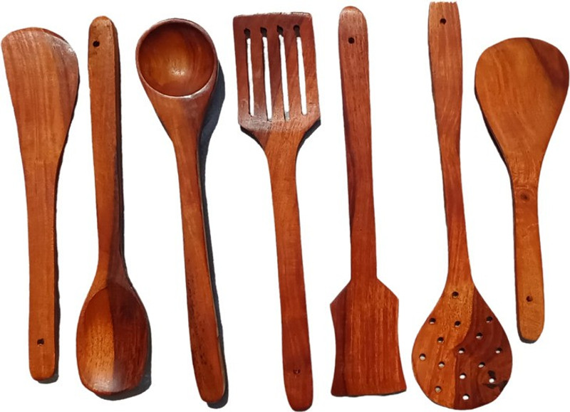 the ncs group Wooden Ladle(Pack of 7)