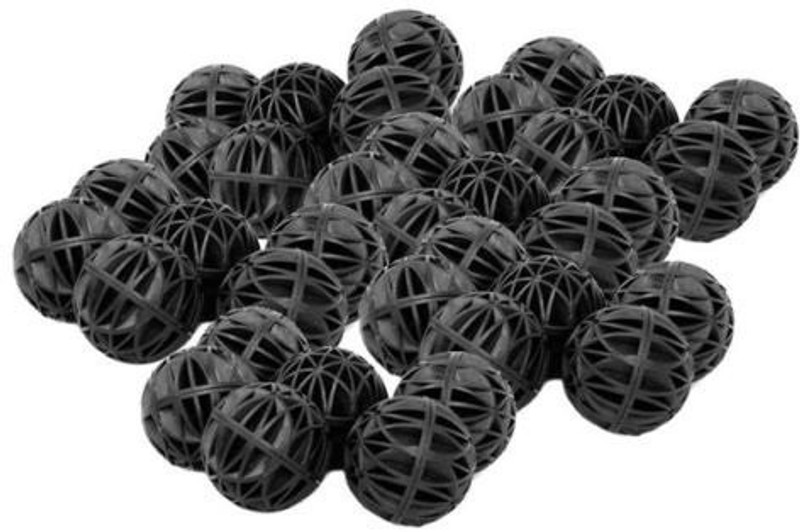 Petzlifeworld Bio-Balls Aquarium Fish Tank Filter Filtration, 100 Pieces, 26mm (Black) Aquarium Filter Cartridge(26, Pack of 100)