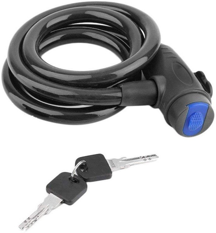 AXWee ® Anti Theft Multipurpose Bike Helmet Lock with 2 Security Keys for Bike, Bicycle, Motorcycle, Luggage and Helmet Cable Lock(Black)