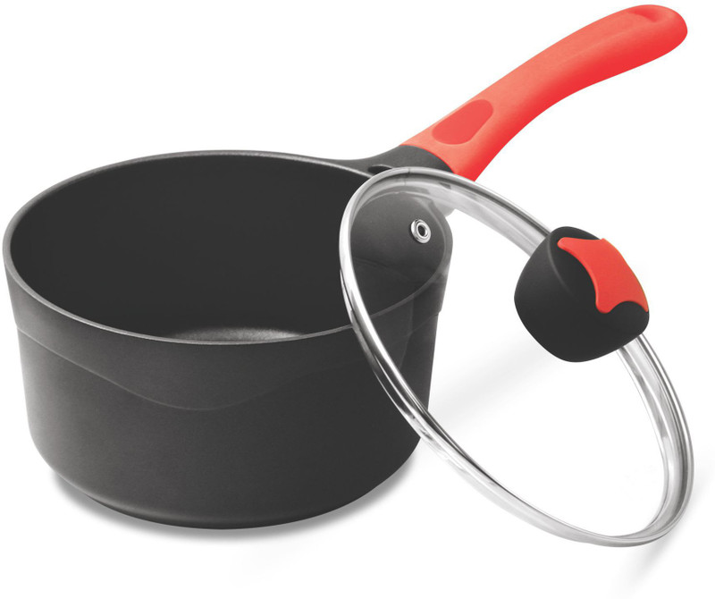 MILTON Pro Cook Die Cast Milk Pan With Lid and Handle Milk Pan 18.5 cm diameter with Lid 2.15 L capacity(Aluminium, Non-stick, Induction Bottom)