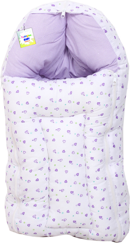 Toddylon New Born Baby Boys & Baby Girls Sleeping Bag Standard Crib(Fabric, Purple)