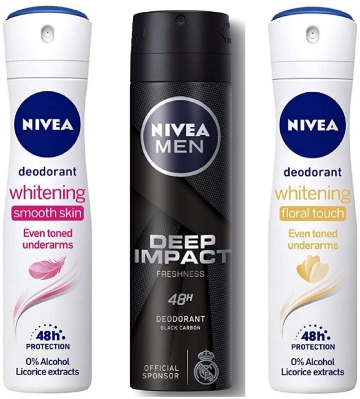 NIVEA Whitening Smooth Skin Deo 150 ml , Deep Impact...