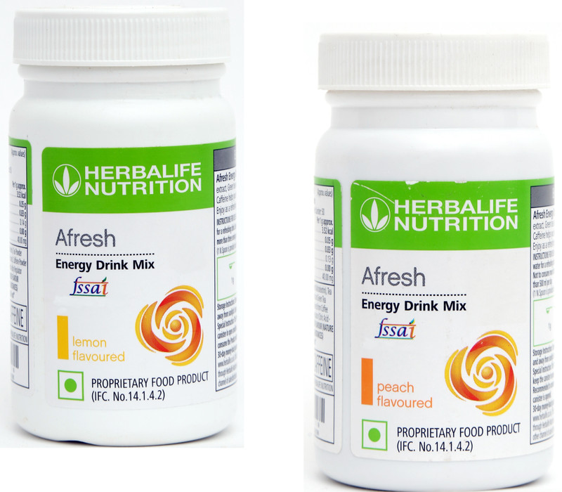 Herbalife Nutrition Afresh Energy and Nutrition Drink Lemon-Peach Sports Drink(2x1 Sachets, LEMON, PEACH Flavored)