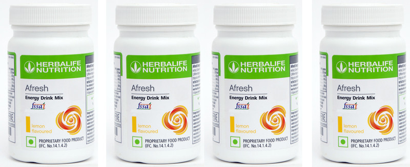 HERBALIFE COMBO OF AFRESH LEMON OF 4 Sports Drink(4x50 g, LEMON FLAVOR Flavored)