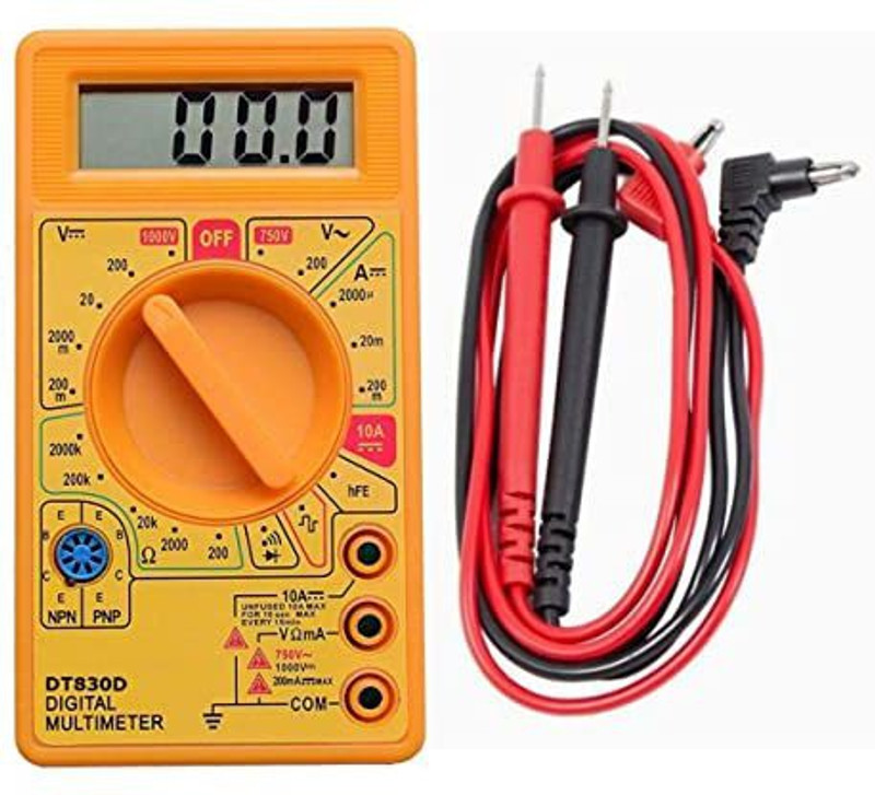 DISHLITE MULTIMETER (TESTER) Digital Multimeter(Yellow 8000 Counts)