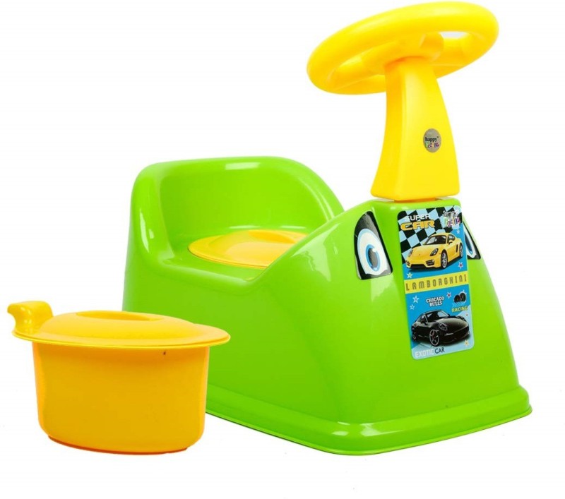 Nabhya Toilet Trainer Baby Potty Seat My Car Designed With Removable Bowl & Closing Lid Potty Seat(Green)