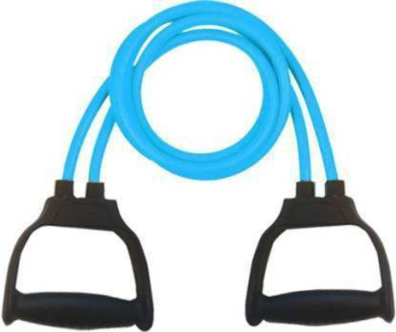 awarefit Double Resistance Bands Toning Tube Exerciser with D Handle (Multicolor) Resistance Tube(Blue, Black)