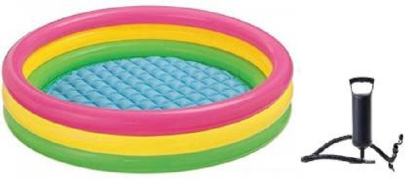 Zooglu 3 Feet Inflatable Bath Tub With Air Pump For Kids(Multicolor)