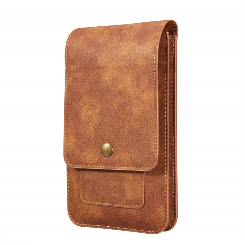 HITFIT Pouch for Samsung Galaxy A13 5G / Samsung Galaxy A03 / Samsung Galaxy A03 Core(Brown, Dual Protection, Leather, Pack of: 1)