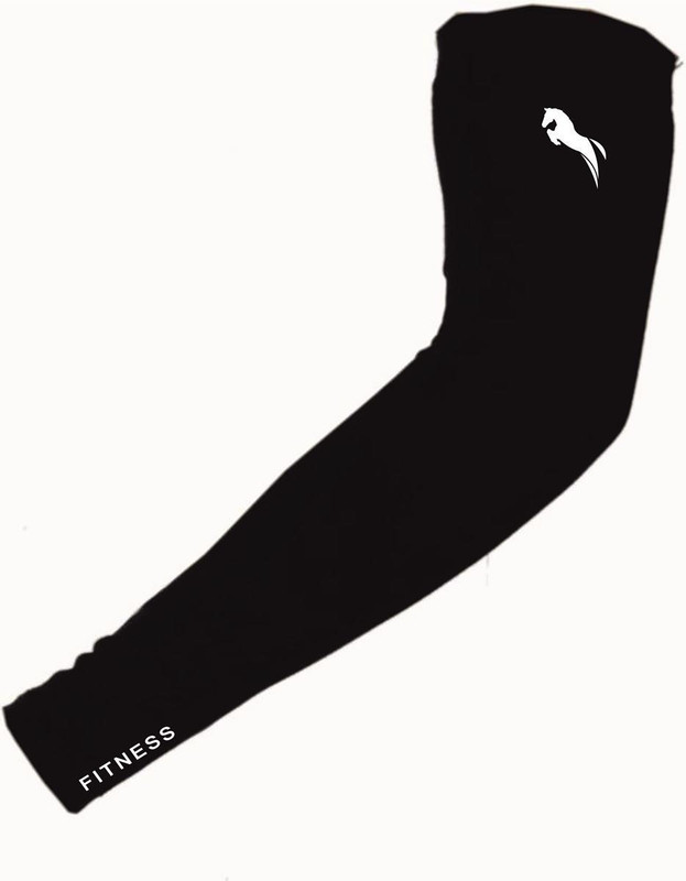 Just Rider Nylon Arm Sleeve For Men & Women(M, Black)