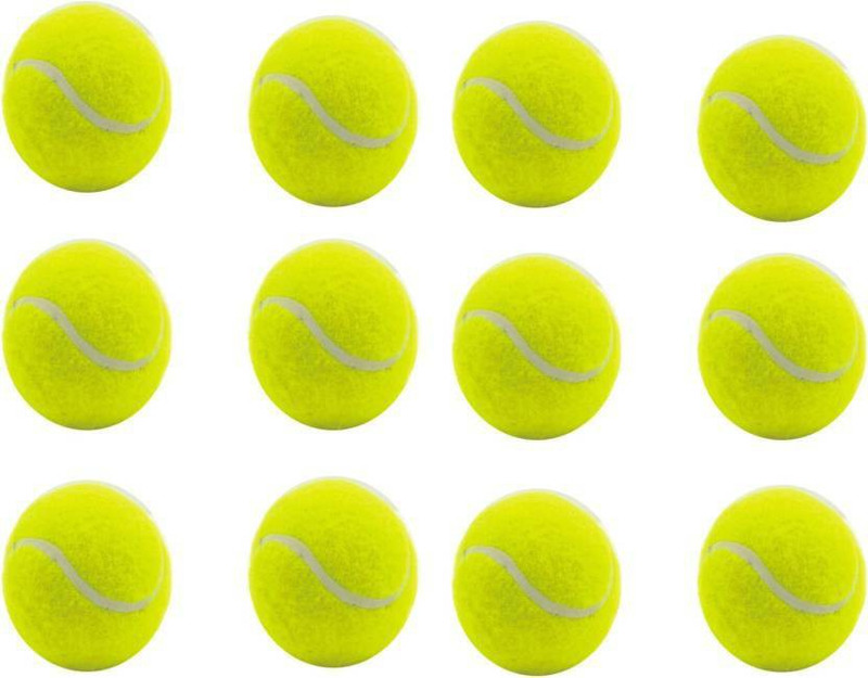 HACKERX BEST JUMPING YELLOW TENNIS BALL WOOLEAN (PACK OF 12) BEST Tennis Ball(Standard, Pack of 12, Yellow)