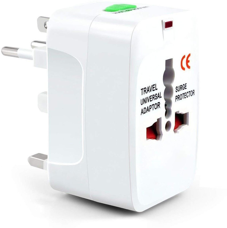 EAGNA Universal World Wide Travel Charger Adapter Plug, White Worldwide Adaptor (White) Adapt-22 Worldwide Adaptor(White)