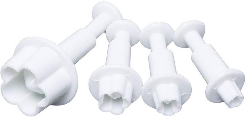 Bakers cutlery Plum Blossom Flower Plunger, Biscuit, Cookie Cutter(Pack of 3)