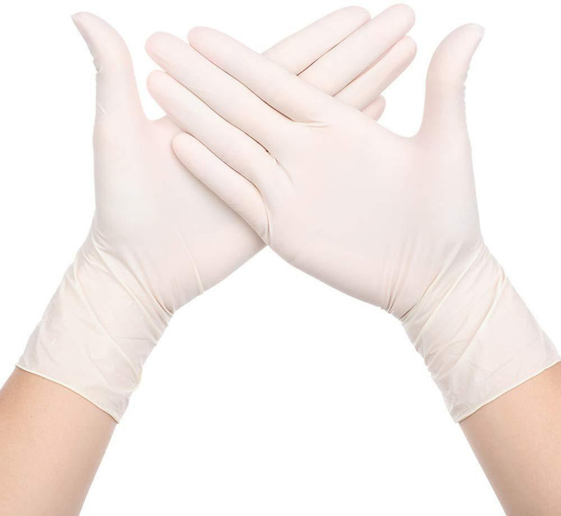 dental mart Good Quality Latex Hand Gloves Disposable (With Dispenser Box) for Doctor, Saloon, Pharmaceutical CE / FDA / GMP / ISO 9001:2015 Certified Approved (White ,Medium) Latex Surgical Gloves(Pack of 15)