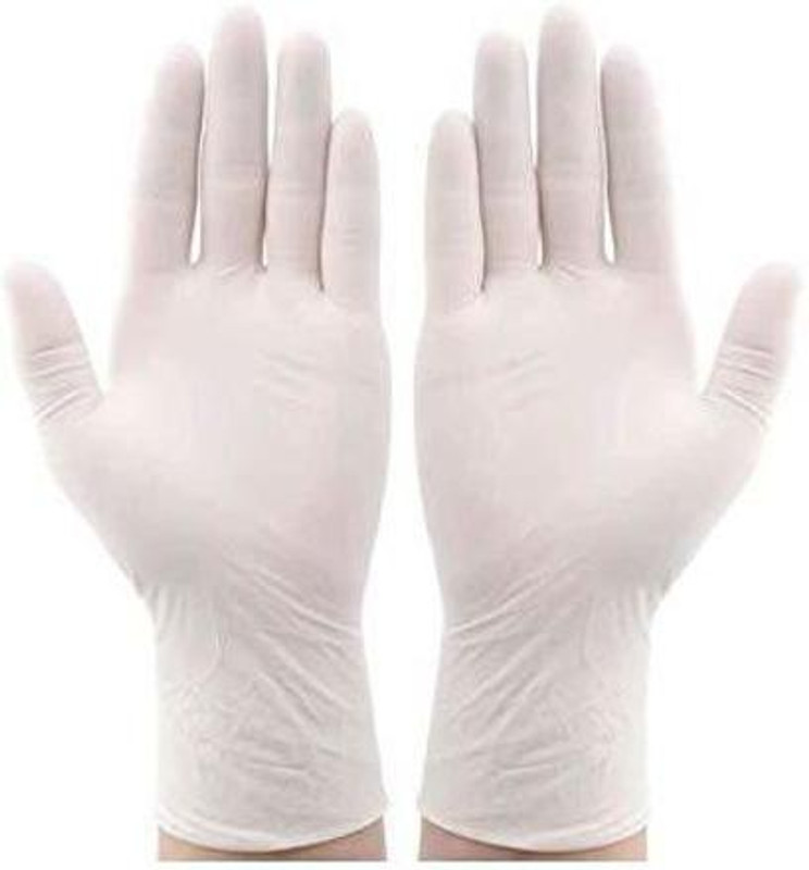 DM India -Premium Quality Latex Examination Gloves Water Proof Home Cleaning Gloves (Best Price, 100 % Quality & Quantity Guaranteed) Latex Surgical Gloves (With Dispenser Box) (White, Large) Latex Surgical Gloves(Pack of 18)