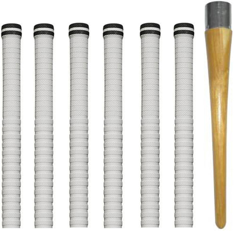 Raider Pair of Five Cricket Bat White grip (XR) + 1 wooden cone (gripper) Ultra Tacky(Pack of 6)