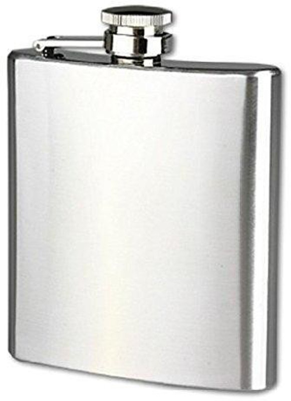 Protos India.Net Hip Flask Silver 7Oz 210ml Stainless Steel Silver Hip Flask Whiskey Vodka Stainless Steel Hip Flask(210 ml)