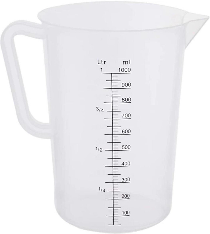 Indiginous Professional Premium Quality Measure Jug 1-Litre For Kitchen , School , Lab Measuring Cup(1000 ml)
