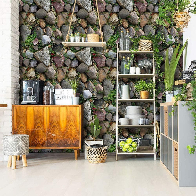 WolTop 500 cm x 40 cm Waterproof Nature Vinyl Wallpaper(Multicolor)