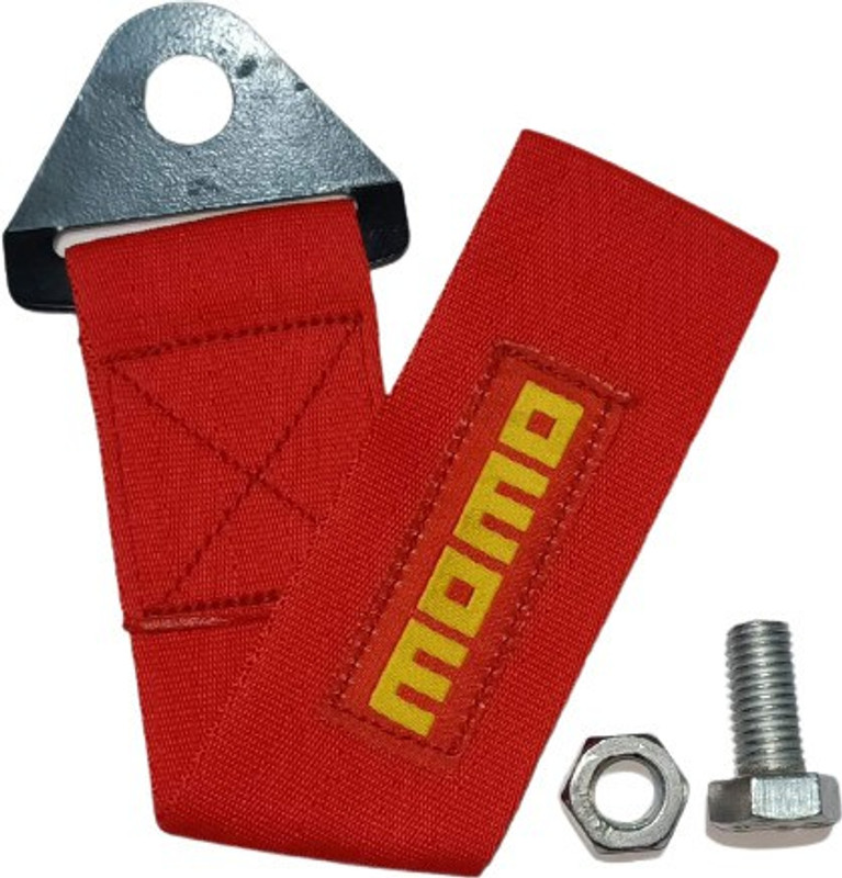 SELVIKE Universal Car Auto Racing Sports Style Tow/Towing Hole Strap Hook Show Belt For Front/Rear Bumper High Strength Trailer Short Loop Set Kit RED 0.2 m Towing Cable(Nylon, 1000 kg Pull Capacity)