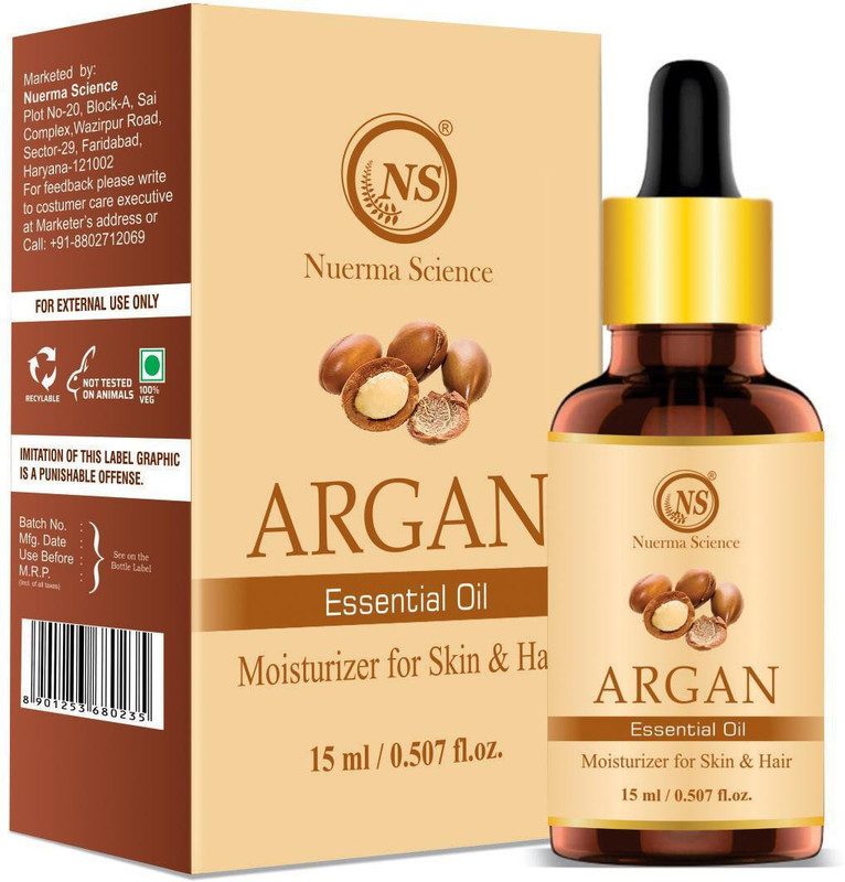 Nuerma Science Argan Essential Oil (100% Pure & Natural) For Hair Growth,Healthy Nails, Healthy Eyelashes & Healthy Skin)(15 ml)