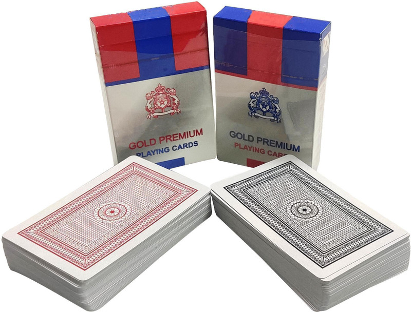 Gift Collection Mascot Gold Premium Playing Cards with 2 Set of Cards(Multicolor)