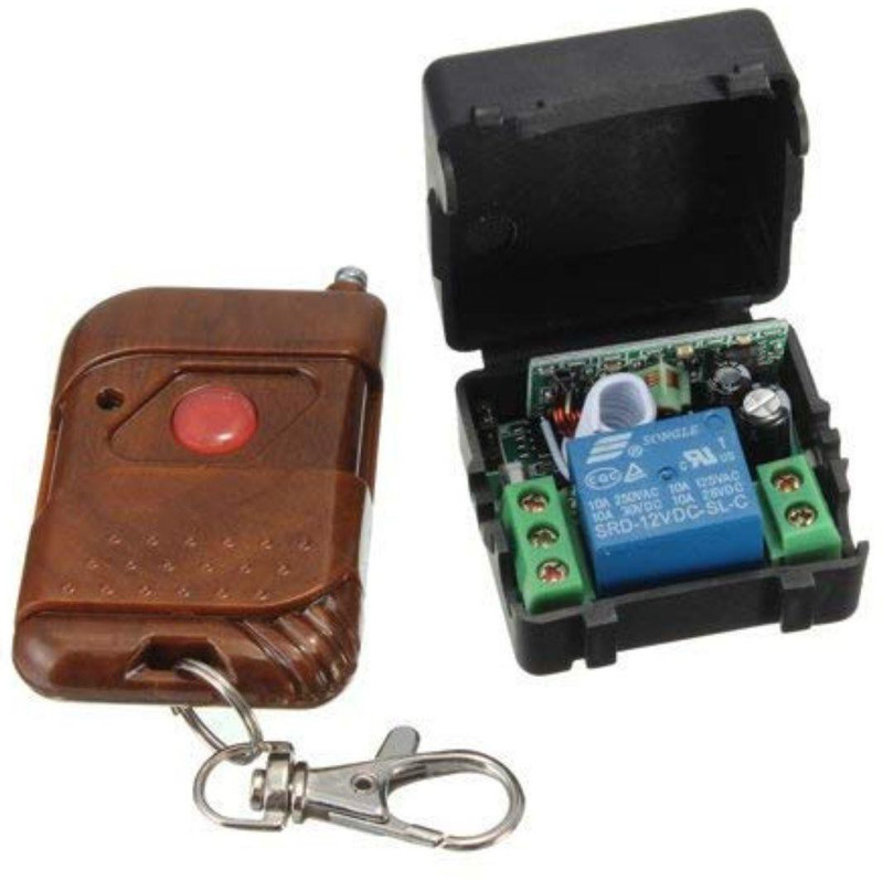 DHRUV-PRO DC 12V 1CH CHANNEL433 MHz WIRELESS RF SWITCH TRANSMITTER RECEIVER 10A RELAY Electronic Components Electronic Hobby Kit