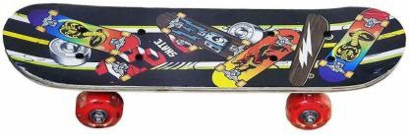 S.V.Enterprises Galaxy Skateboard 6 inch x 4 inch Skateboard 17 inch x 6 inch Skateboard(Black, Pack of 1)