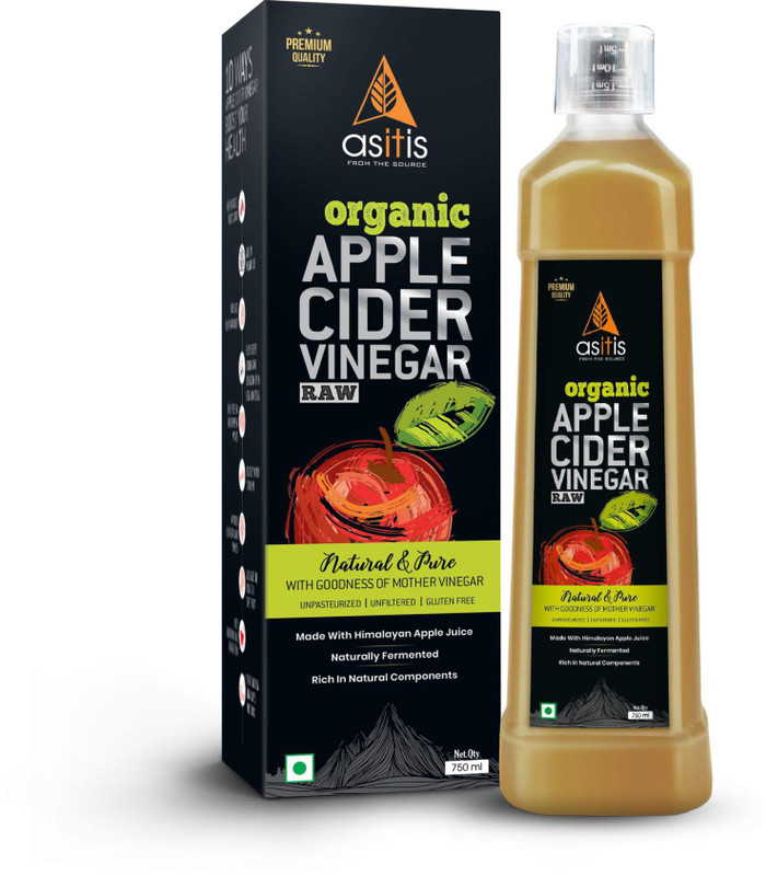 AS-IT-IS Nutrition Organic Apple Cider Vinegar – 750ml with Mother | USDA Certified | Raw, Undiluted, Unpasteurized, Unfiltered Vinegar