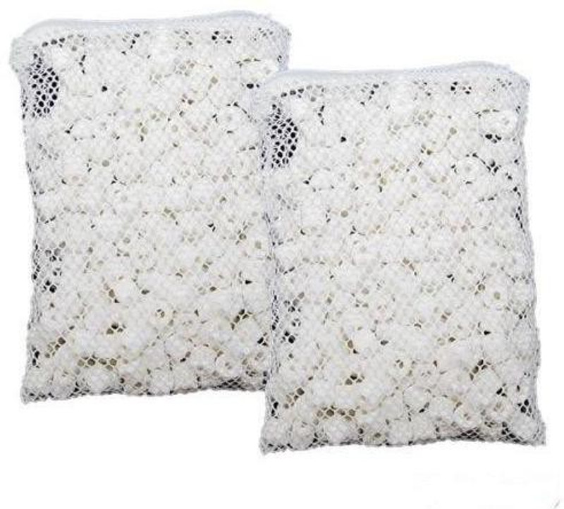 Petzlifeworld Bio Ceramic Rings in 2 Filter Media Bags for Aquarium (500G) Pack Of 2 Undergravel Aquarium Filter(Biological Filtration for Salt Water and Fresh Water)