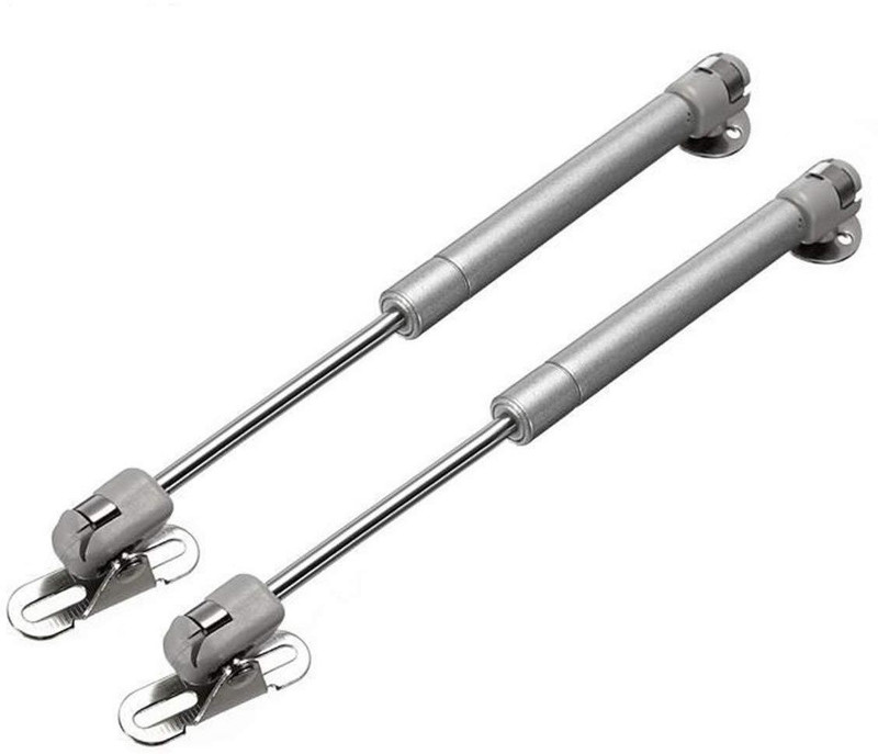 ABR Hydraulics Gas Spring Stay Strut Pneumatic Lift,Support Cabinet Hinges Lifter, 9 Inch (Pack of Pieces- 2) (5 Kg) Self Closing Hinge(Silver Pack of 2)