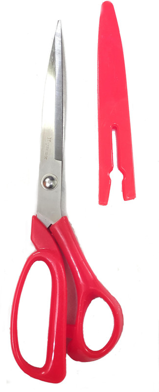 S Mark Smark large size Scrissors with Cap Red Colour (1Pcz) Steel All-Purpose Scissor(Red, Pack of 1)