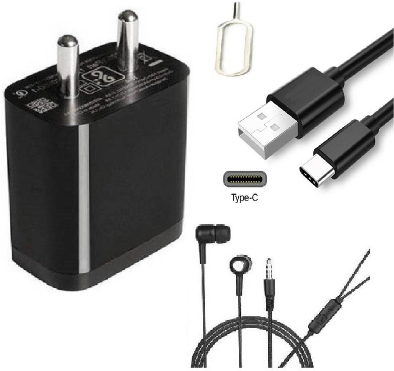 Akway Wall Charger Accessory Combo for Xiaomi Redmi Note 7 Pro,7S,7,8A,Mi A3, Mi A2, Mi A1 With TYPE-C Cable(Black)