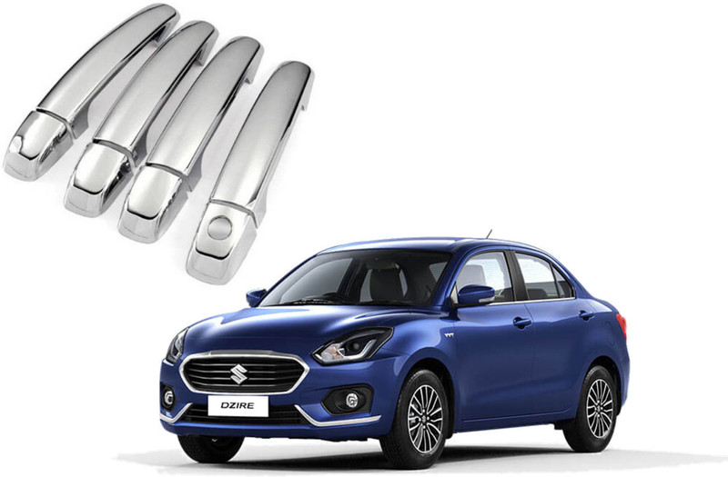Autxin Exterior Handle Door Latch Chrome Cover Garnish For DZIRE 2017 onwards Chrome Maruti New Dzire Side Garnish