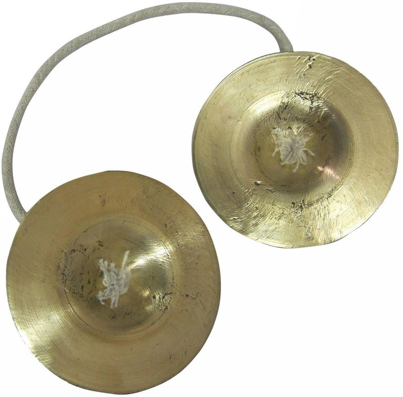 SG MUSICAL SGM-M8 Brass GoLd Handmade Percussion Manjira Kartal Instrument