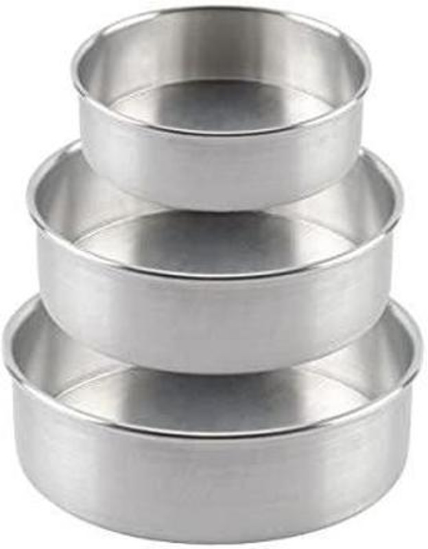 new kamboj CAKE MOULD ROUND PACK OF 3 Aluminium Cake Mould 3(Pack of 3)