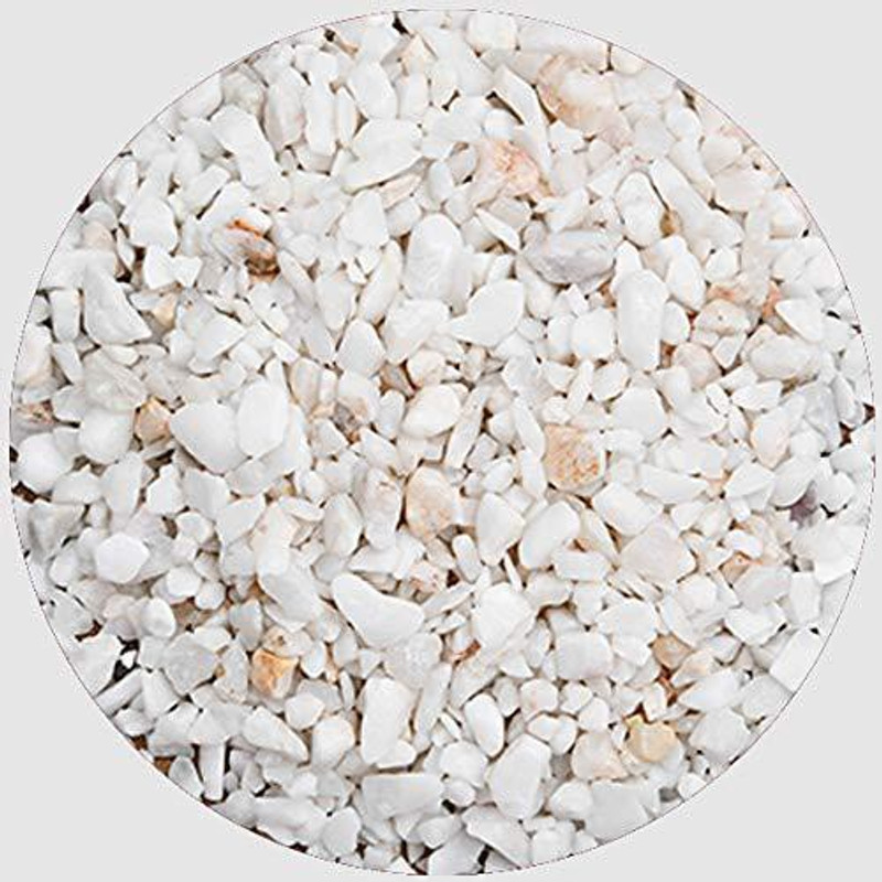 Nitishree White Marble Chips for Garden, Aquarium, Terrarium, Dish Gardens, Bonsai, Indoor Outdoor Decoration Pebbles Stone | Vase Fillers, Landscaping | Asymmetric, Rough, Consistent Size 2 kg Gravel Planted Substrate(White, 2 kg)