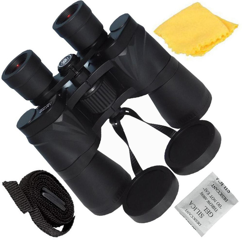 BBR High Power Binoculars 50x50 Night Vision Zoom Telescope Optical Spyglass For Hunting Rifle Spotting Scope Outdoor Goods sports hiking fishing everything Binoculars(50 mm , Black)