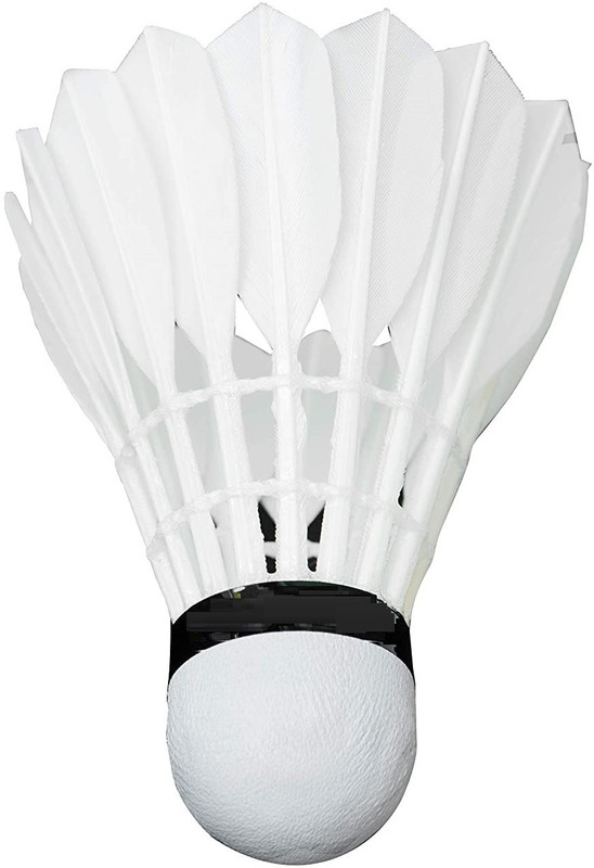 Spocco ™High Stability Durability)/A8(Stability) Goose Feathers Shuttlecocks Feather Shuttle  - White(Fast, 79, Pack of 10)