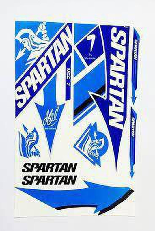 Kyrios Sparatn MS Dhoni Sticker Self Adhesive Blue Color Cricket Bat Sticker Bat Sticker(Blue)