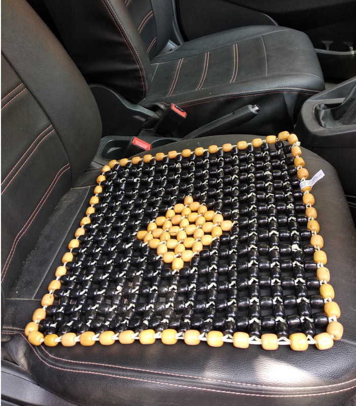 Q1 Beads Wooden Bead Seating Pad For Mahindra, Suzuki, Hyundai, Maruti Suzuki, Toyota, Tata, Datsun, Fiat, Honda, Jeep, Force 800, WagonR, Swift Dzire, Kwid, Santro, KUV100, Baleno, Creta, Compass, Grand i10, Indica, S-Cross, Indigo, Thar, i10 Active, Universal For Car(CAR, SUV, office chair, home